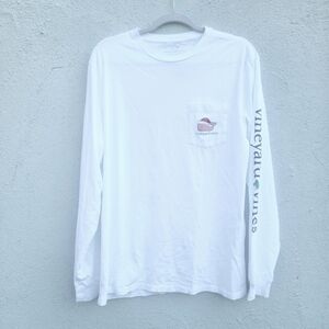 Vineyard Vines white Christmas long sleeve top size M